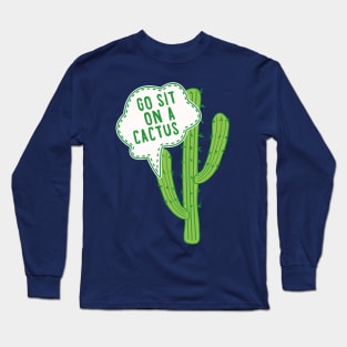 Funny cactus | cacti memes shirt | cactu jokes Long Sleeve T-Shirt